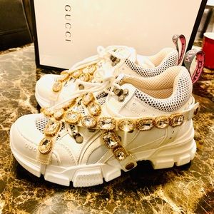 gucci flashtrek sneakers with removable Crystal
